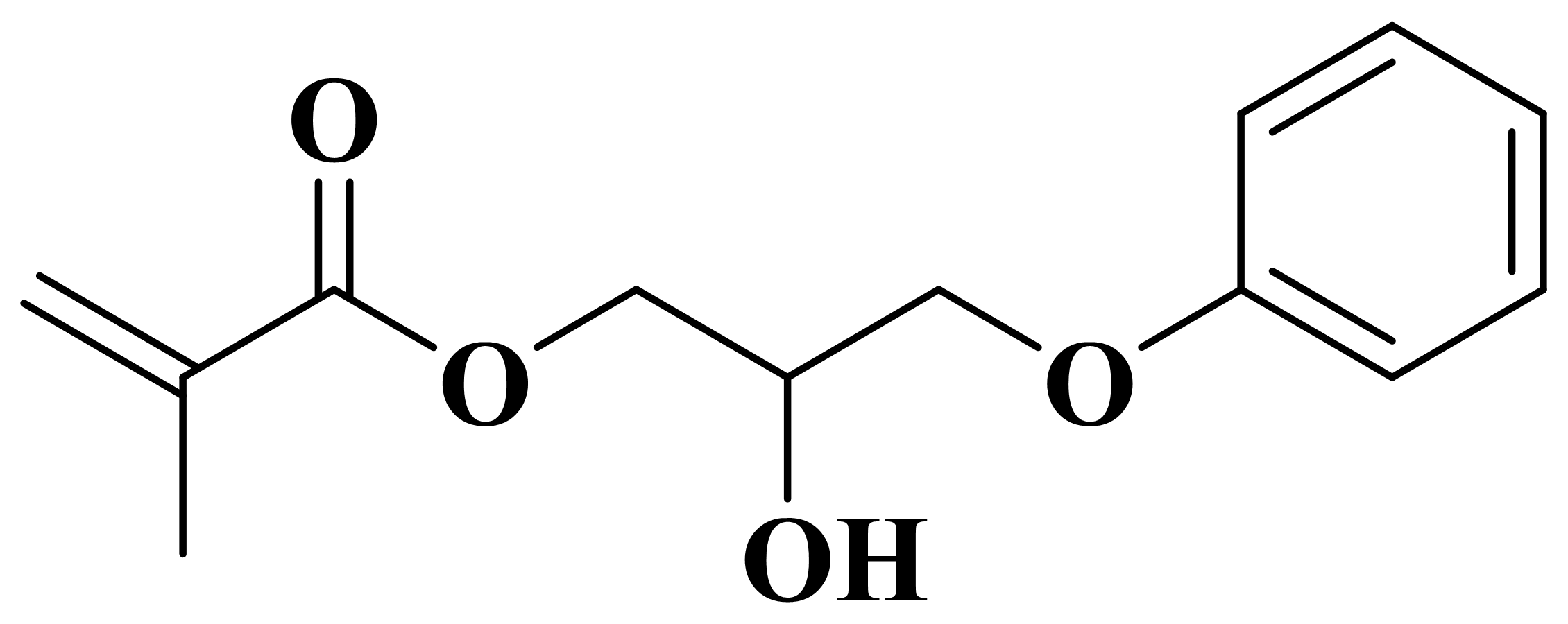 YW-801 · 甲基丙烯酸 2-羟基-3-苯氧基丙酯 · 所提供产品手册中的结构