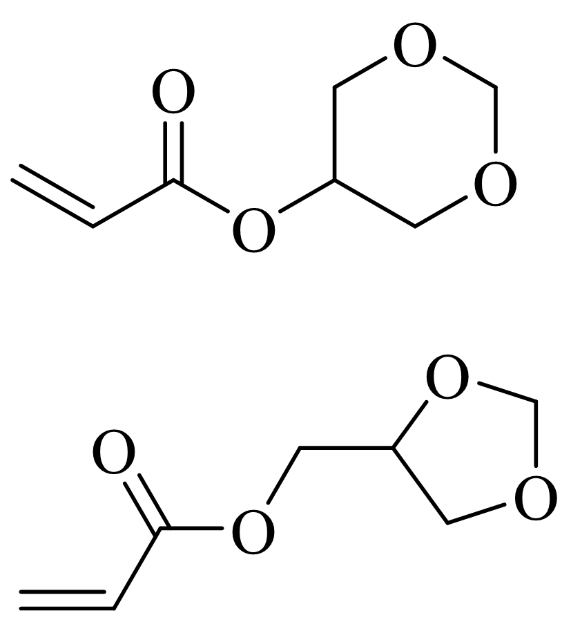 YW-811 · 甘油缩甲醛丙烯酸酯 · 所提供产品手册中的结构