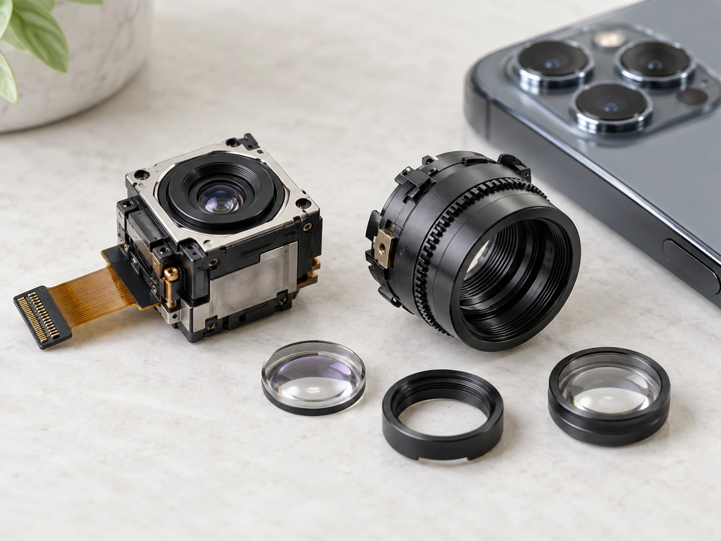 Application illustration of lenses and compact optical modules