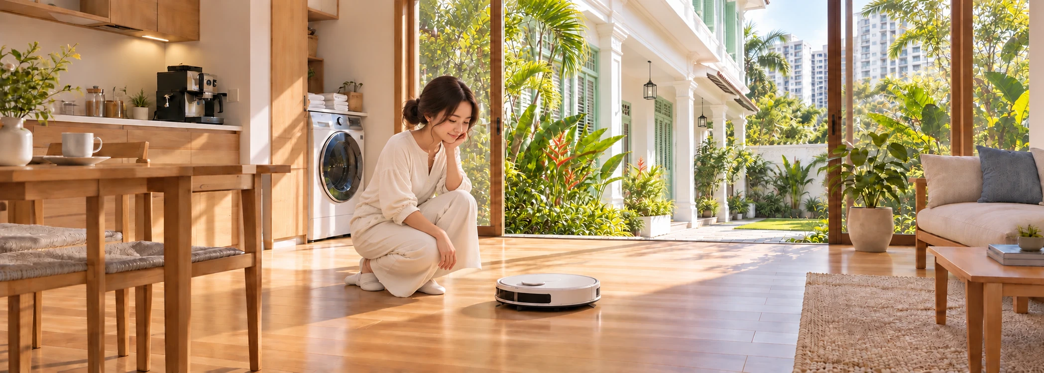 新加坡现代住宅中的家电部件应用示意图