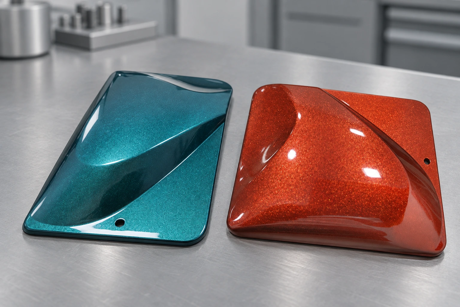 Edited colour-finish illustration based on coating samples in the supplied presentation